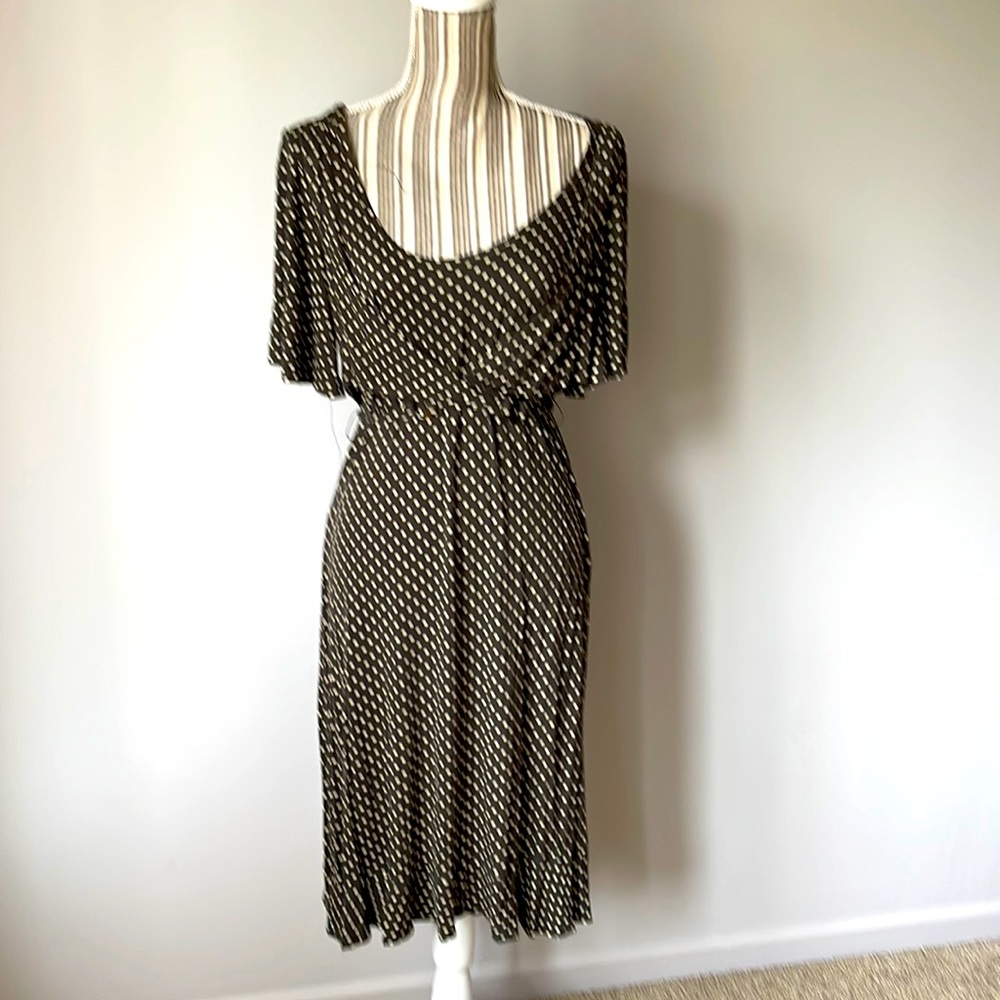 Cynthia Steffe jersey polka dots dress